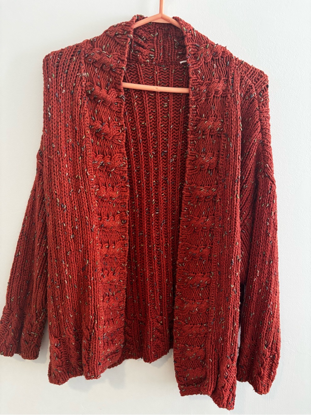 3 for $15😍 Chunky Open-Front Sweater Cardigan - orange